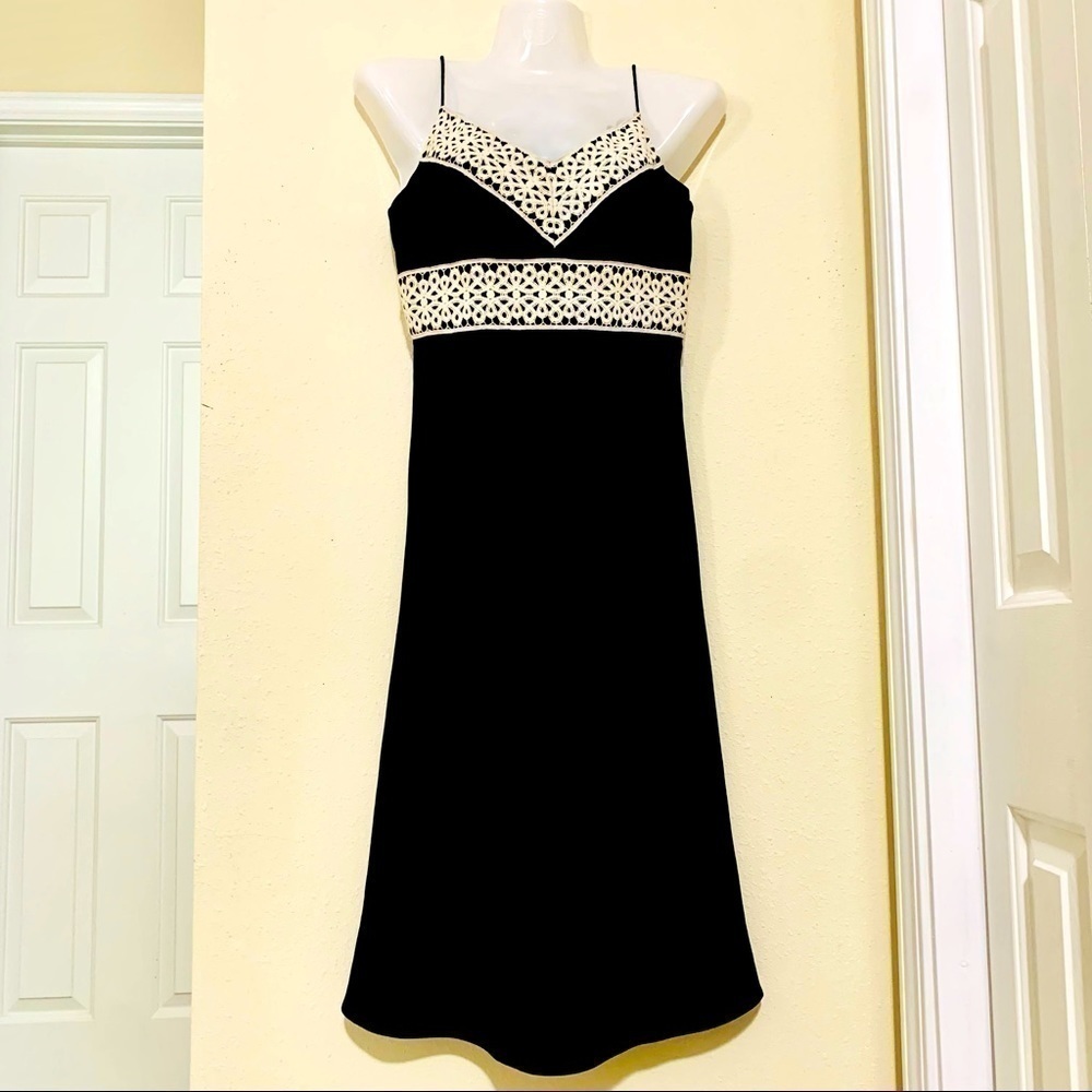 Ann Taylor Black Lace Empire Waist Dress women’s 0